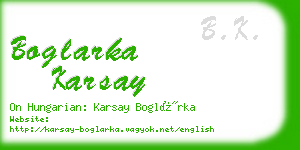 boglarka karsay business card